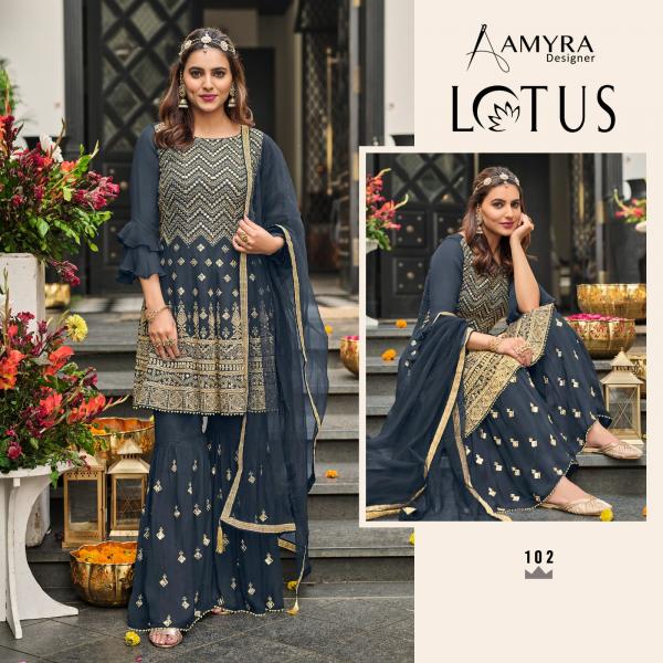 Amyra Lotus Georgette designer Exclusive Wear Designer Salwar Kameez